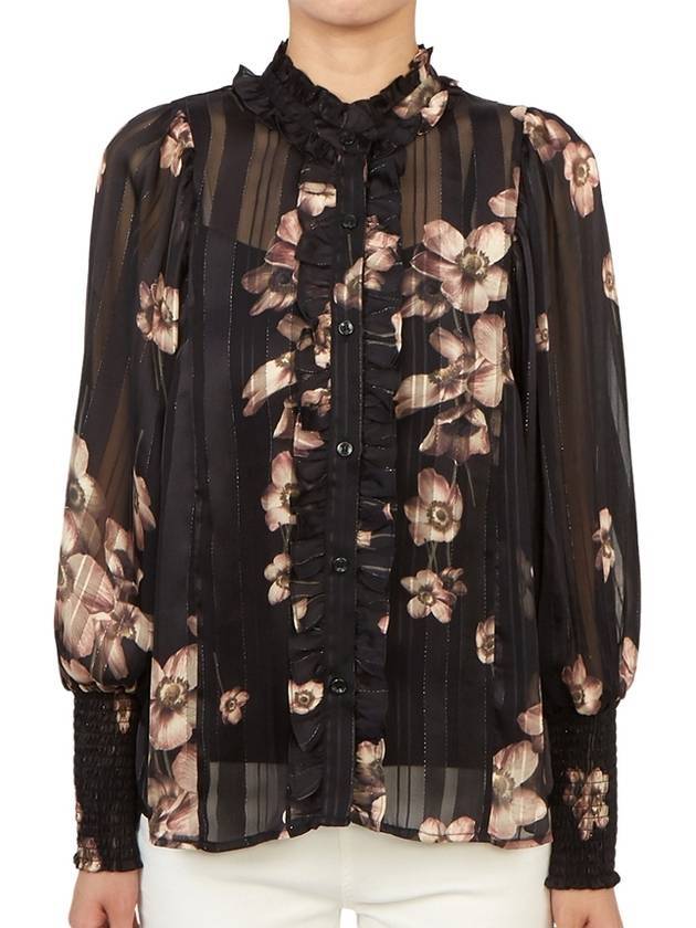 WoMen's Mia Philippa Blouse Black - ALLSAINTS - BALAAN 1