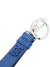 Monogram Motif Grainy Leather Keyring Rich Navy - BURBERRY - BALAAN 5