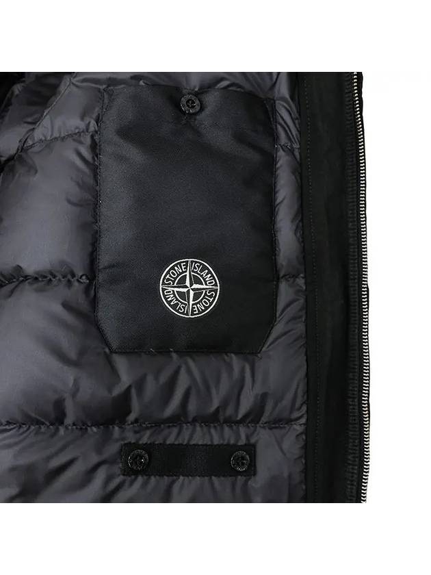 Logo David TC Down Hooded Jacket Black - STONE ISLAND - BALAAN 11