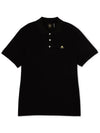 Men's Logo Patch Short Sleeve Polo Shirt Black - MOOSE KNUCKLES - BALAAN 4