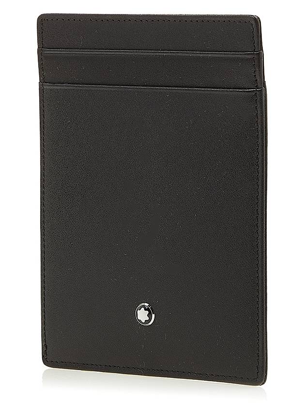 Logo Leather Card Wallet Black - MONTBLANC - BALAAN.