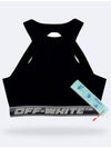 Women's Logo Crop Top Sleeveless Black - OFF WHITE - BALAAN 4