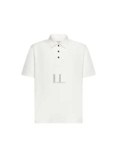 Cotton Short Sleeve Polo Shirt Dove - BOTTEGA VENETA - BALAAN 2