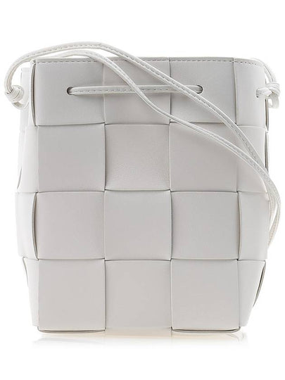 Intrecciato Cassette Small Bucket Bag White - BOTTEGA VENETA - BALAAN 2