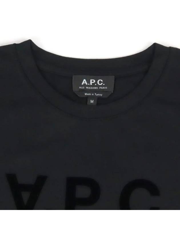 VPC Logo Organic Cotton Short Sleeve T-Shirt Black - A.P.C. - BALAAN 5