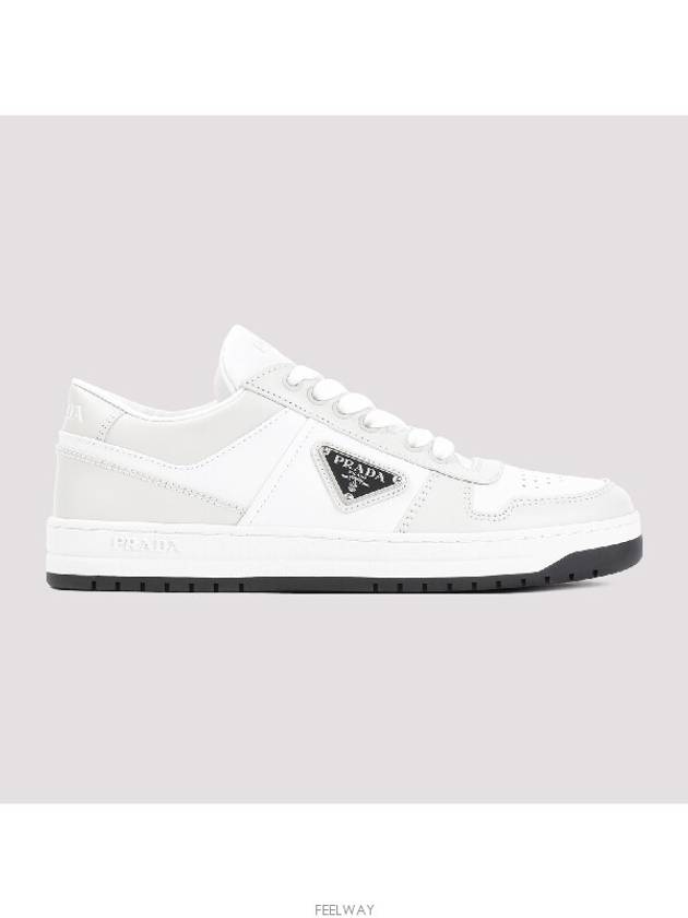 Downtown Leather Low Top Sneakers White - PRADA - BALAAN 2