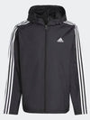 Essentials 3S Woven Windbreaker Black - ADIDAS - BALAAN 2