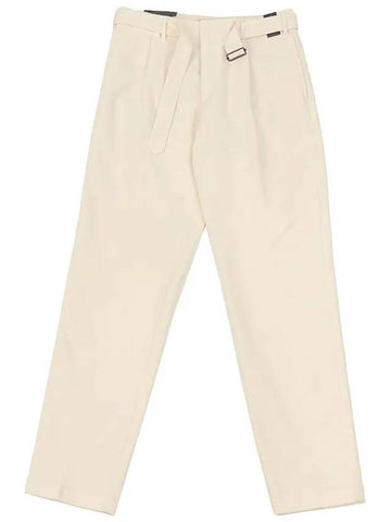 Men's Ivory Belt Point Loose Fit Pants PT179 - IKALOOOK - BALAAN 1