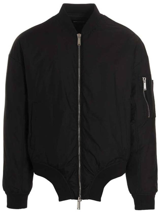 D2 On The Wave Rob Shoulder Bomber Jacket Black - DSQUARED2 - BALAAN 2