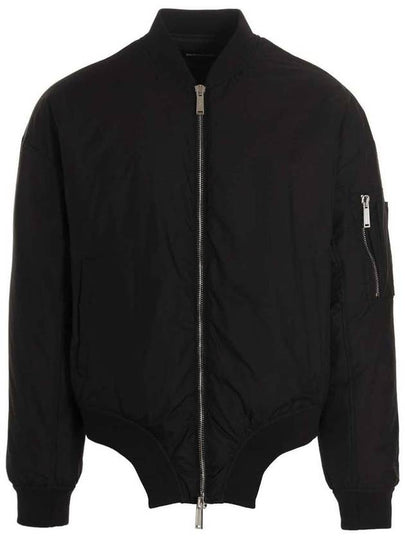 D2 On The Wave Rob Shoulder Bomber Jacket Black - DSQUARED2 - BALAAN 2