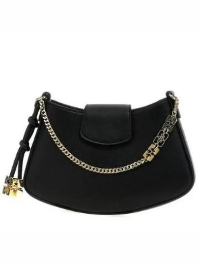 Swing Logo Chain Leather Mini Cross Bag Black - GANNI - BALAAN 2