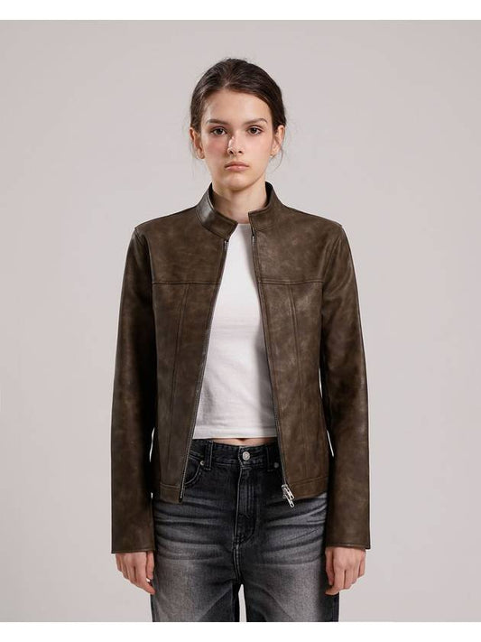 Vegan leather short jacket - TUDE - BALAAN 2