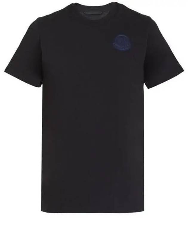 Logo Patch Cotton Jersey Short Sleeve T-Shirt Black - MONCLER - BALAAN 2