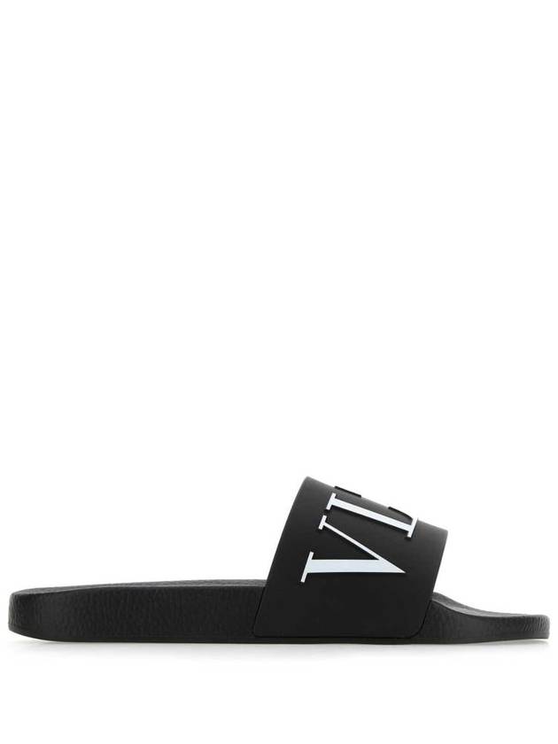 VLTN Logo Slippers Black - VALENTINO - BALAAN 2