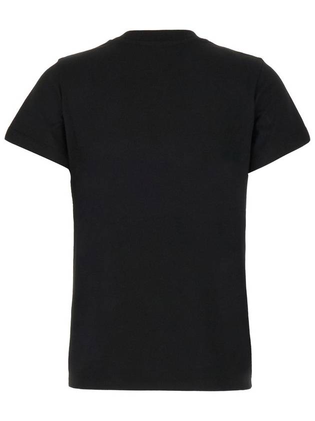 Logo Printed Crewneck Short Sleeve T-Shirt Black - ALEXANDER MCQUEEN - BALAAN 3