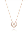 Sublima Swan Heart Pendant Medium Necklace Rose Gold - SWAROVSKI - BALAAN 3