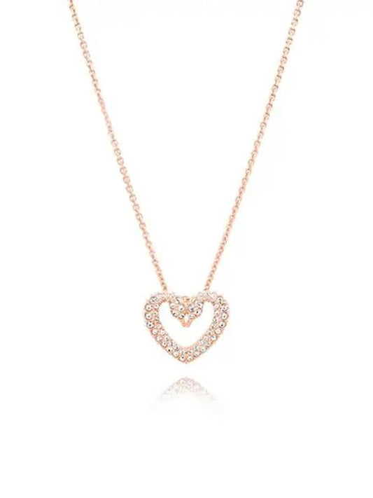 UNA heart pendant necklace rose gold - SWAROVSKI - BALAAN 2
