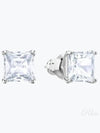 Stilla Attract Princess Cut Stud Earrings Silver - SWAROVSKI - BALAAN 2