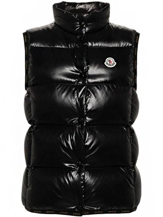 1A00008 5963V 999 BADIA logo patch padded vest black women s TTA - MONCLER - BALAAN 1