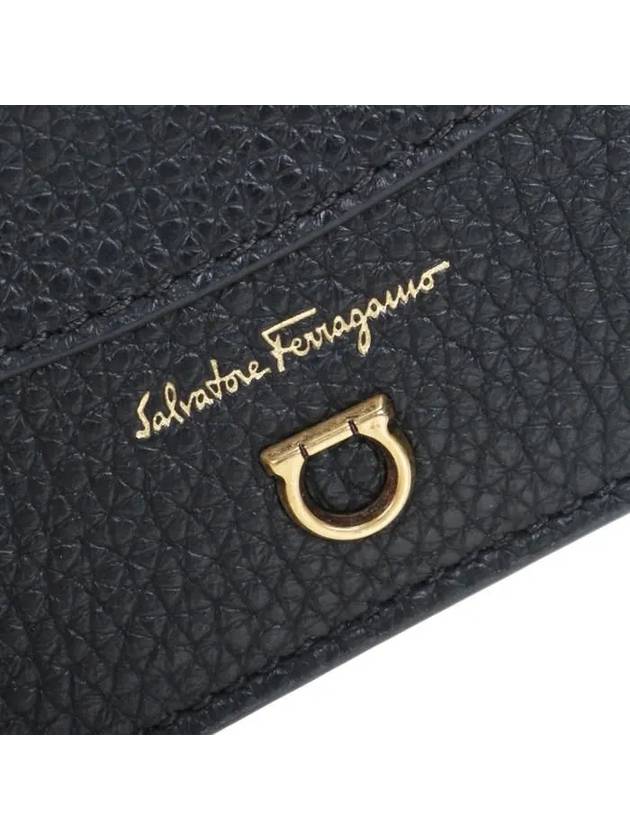 Gancini Travel Leather Card Wallet Black - SALVATORE FERRAGAMO - BALAAN 6