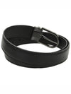 Horseshoe Buckle 35mm Leather Belt Black - MONTBLANC - BALAAN 4