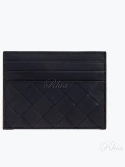 Intrecciato Leather Card Wallet Navy - BOTTEGA VENETA - BALAAN 2