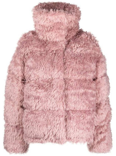 Furry Puffer Jacket Blossom Pink - ACNE STUDIOS - BALAAN 1