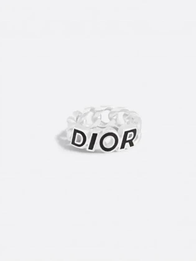 Italic Chain Link Ring Silver - DIOR - BALAAN 2