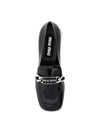 Women's Logo Patent Leather Pumps Black - MIU MIU - BALAAN 4