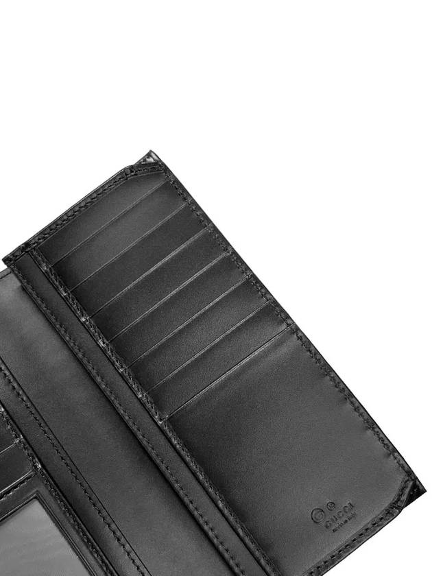 Signature GG Ssima Leather Long Wallet Black - GUCCI - BALAAN 6