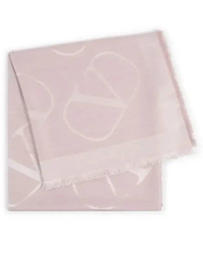 Toile Iconographe Wool Silk Scarf Pink - VALENTINO - BALAAN 2