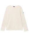 Merid Mode Elbow Patch Long Sleeve T-Shirt Ivory - SAINT JAMES - BALAAN 1