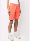 Waffen Patch  Fleece Bermuda Shorts Orange - STONE ISLAND - BALAAN 4