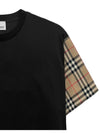 Vintage Check Sleeve Cotton Oversized T-shirt Black - BURBERRY - BALAAN 4