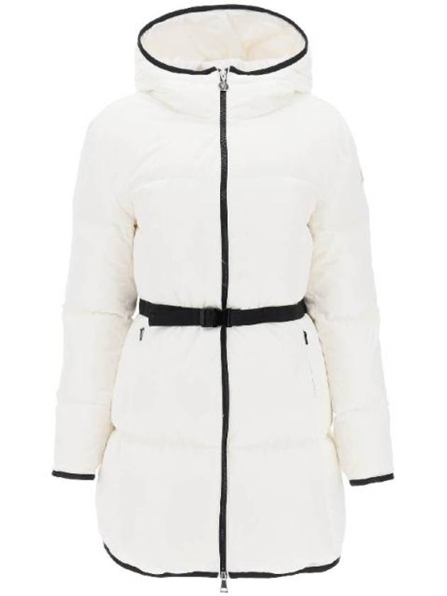 Sirli Belted Hooded Short Padding White - MONCLER - BALAAN 1