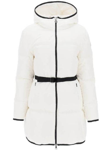 Sirli Belted Hooded Short Padding White - MONCLER - BALAAN 1