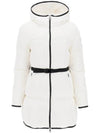 Sirli Sirli Belted Hooded Short Padded White - MONCLER - BALAAN 1