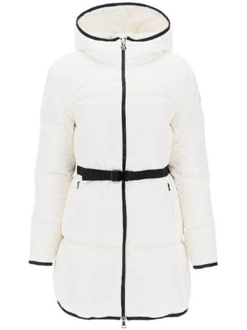 Sirli Sirli Belted Hooded Short Padded White - MONCLER - BALAAN 1