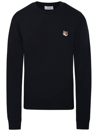 Fox Head Patch Regular Sweatshirt Black - MAISON KITSUNE - BALAAN 2