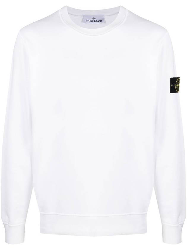 Wappen Patch Crew Neck Sweatshirt White - STONE ISLAND - BALAAN 3