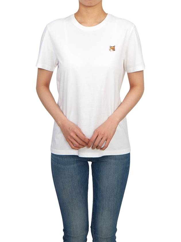 Fox Head Patch Regular Short Sleeve T-Shirt White - MAISON KITSUNE - BALAAN 5