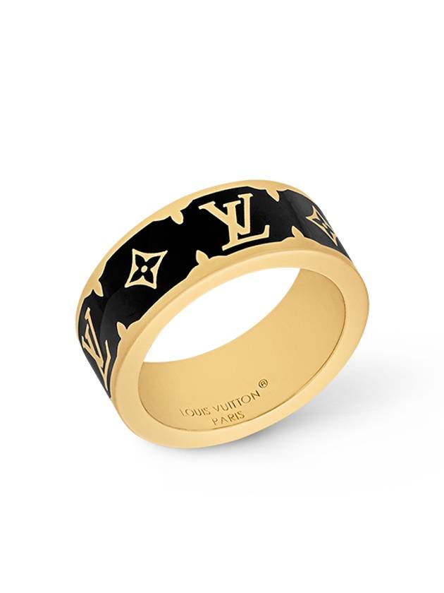 Ring Women s Nanogram Enamel Black Gold M1568S - LOUIS VUITTON - BALAAN 2