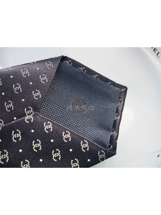 CC logo dot silk tie navy AA9062 - CHANEL - BALAAN 9