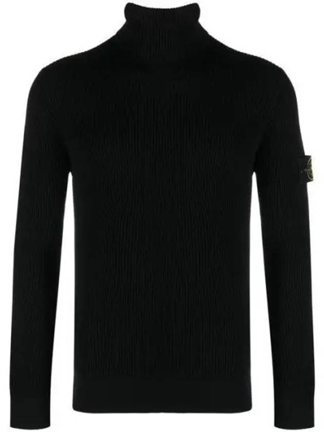 23FW 7915552C2 Wappen Patch Full Rib Wool Turtleneck Knit 1006815 - STONE ISLAND - BALAAN 1