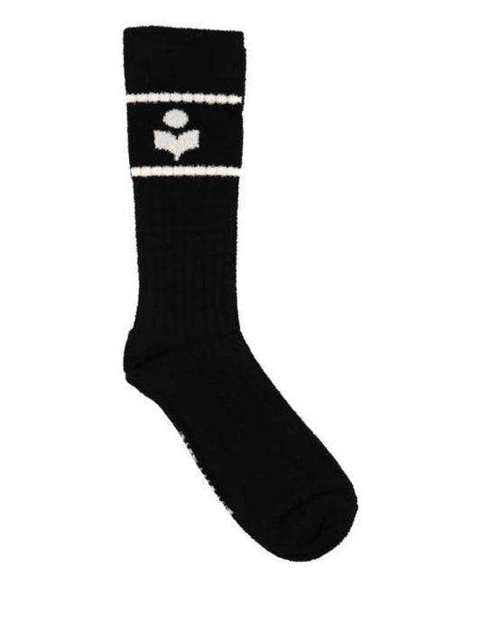 Logo Socks Black - ISABEL MARANT - BALAAN 1