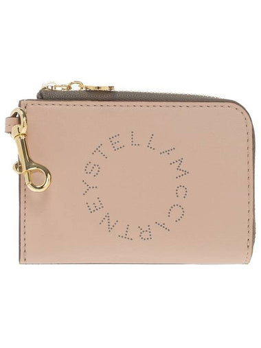 logo perforated zipper card wallet pink - STELLA MCCARTNEY - BALAAN 1