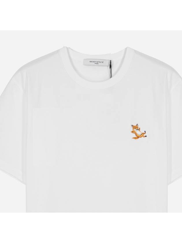 Chillax Fox Patch Classic Short Sleeve T-Shirt White - MAISON KITSUNE - BALAAN 3