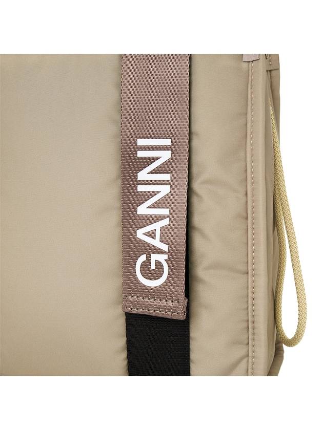 Logo Tote Bag Oyster Grey - GANNI - BALAAN 8