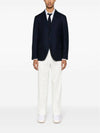 Low Rise Cotton Straight Pants White - THOM BROWNE - BALAAN 2