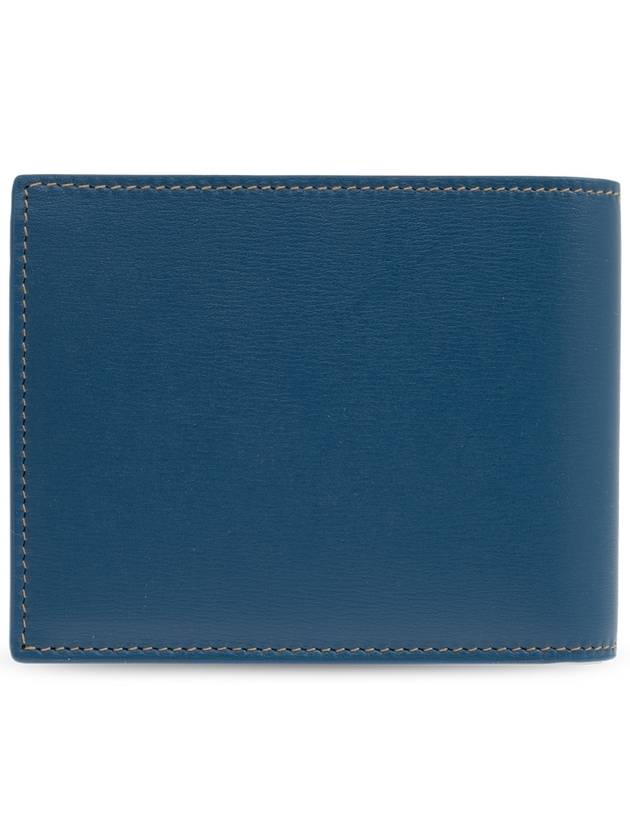 FERRAGAMO Leather Wallet, Men's, Navy Blue - SALVATORE FERRAGAMO - BALAAN 3